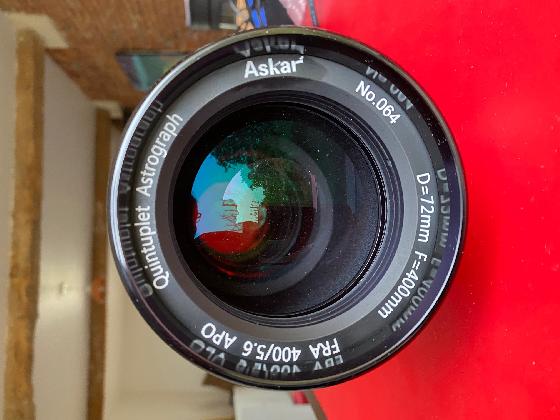 ASKAR FRA400 72 mm Aperture f/5.6 Quintuplet Flatfield APO Astrograph + réducteur *0.7