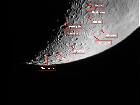Pole Sud de la Lune avec quelques noms de crateres