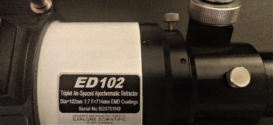 Explore Scientific ED102 Triplet APO + HEQ5 pro Goto 