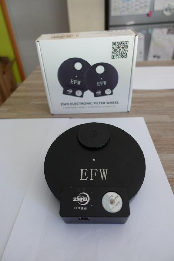 Roue à filtres 7 positions ZWO + 7 filtres ZWO LRGBSHO 36mm