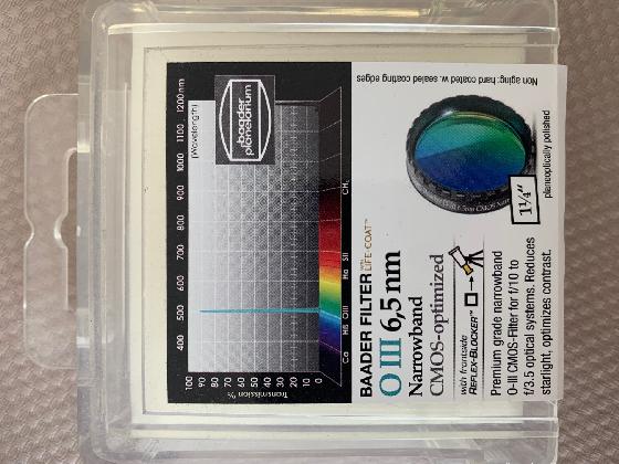 Filtre BAADER OIII 6.5nm CMOS 1.25"