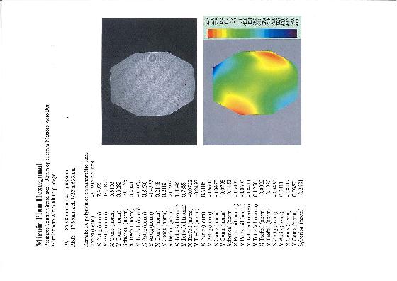 Miroir plan hexagonal 75x100