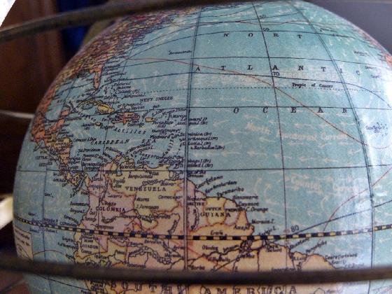 Belle sphère armillaire terrestre US Weber Castello 1921