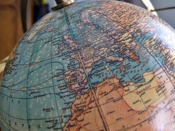 Belle sphère armillaire terrestre US Weber Castello 1921