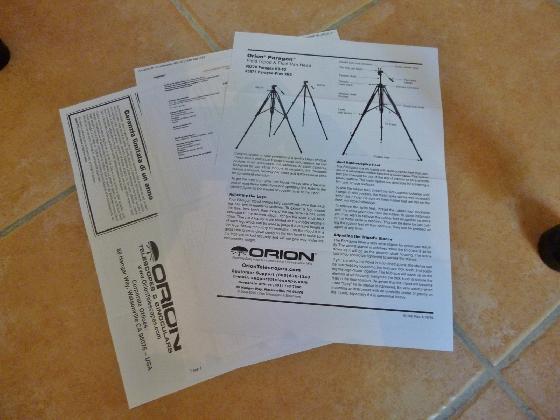 Trépied Orion Paragon-Plus XHD / Etat Neuf