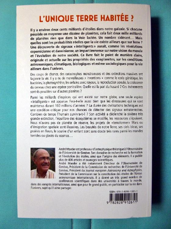 Livre L' Unique Terre Habitée ?: Les conditions pour la vie sur les planètes" / Etat Neuf