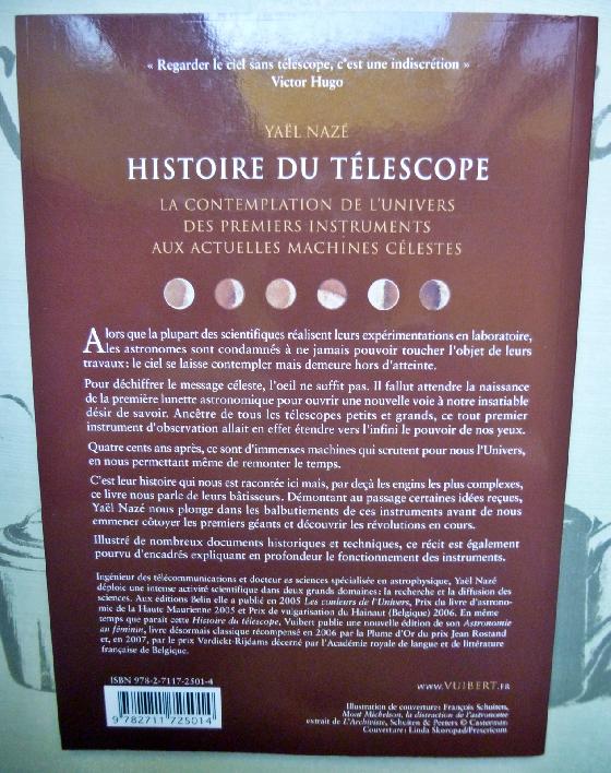 Astronomie Livre de collection Histoire du télescope / Yaël Nazé / Etat Neuf