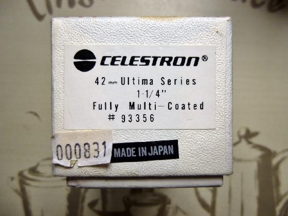 Oculaire Celestron Ultima 42mm Made in Japan / Complet / Etat Neuf