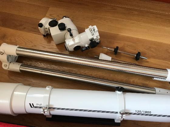 Lunette astronomique PERL Alhena 120/1000 NEQ5 comme neuve