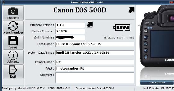 Canon 500D défiltrer partiel