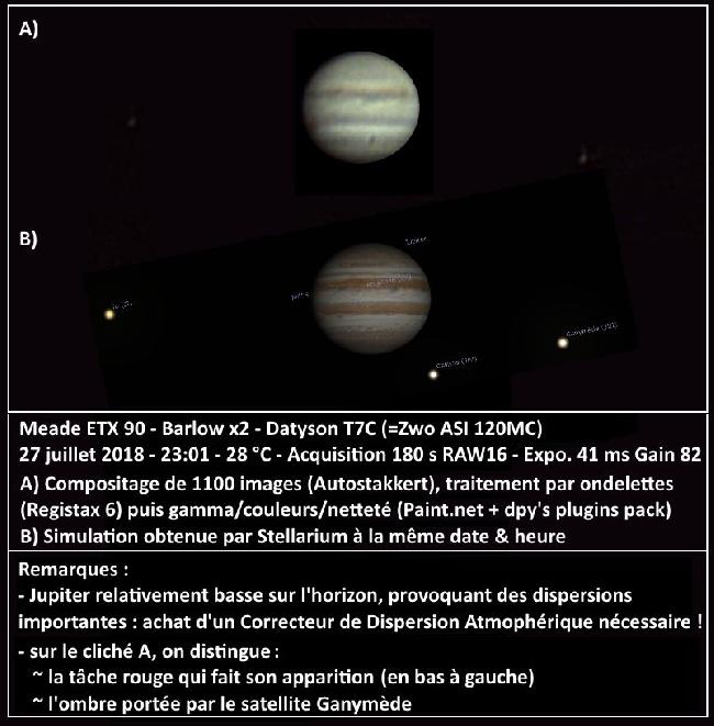 Jupiter 27 juillet 2018 23:00 - ETX90 Datyson T7C