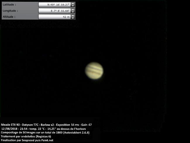 Jupiter 12 août 2018
