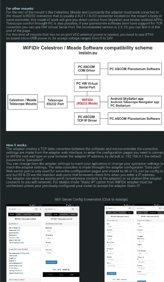 module WIFI pour Celestron nexstar
