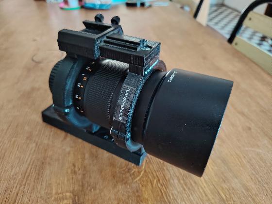 Samyang 135mm f/2 monture Canon + support Astrokraken