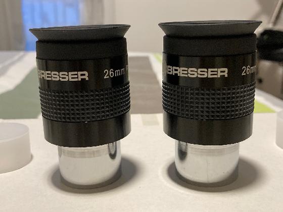 2 Oculaires BRESSER 26mm 60° Comme Neufs