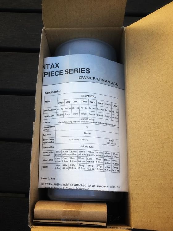 Oculaire Pentax XW 5mm