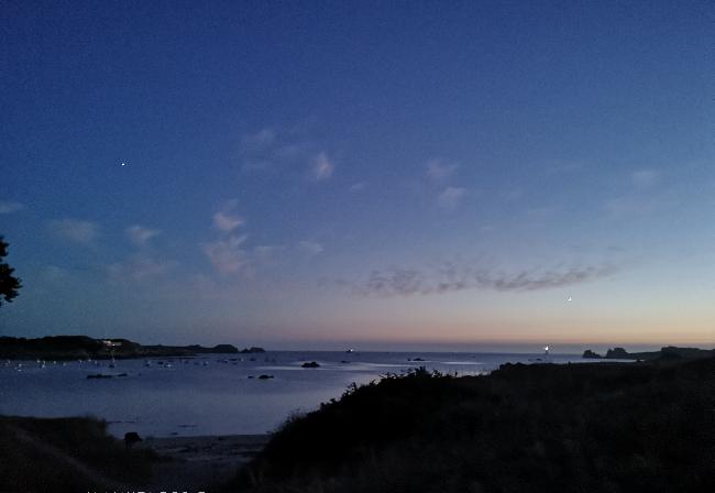 Jupiter et Vénus le 5 août 2018 à 22h48