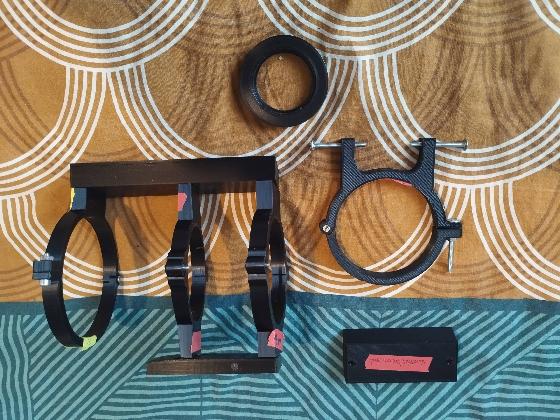 Colliers support Samyang 135 et ASI 2600, avec adaptateur et focuseur