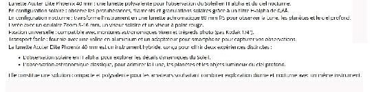 MATERIEL ASTRONOMIQUE COMME NEUF SOUS GARANTIE   jusqu’en Mars 2028