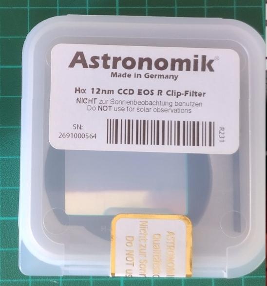 filtre  clip eos R Astronomik H alpha 12 nm