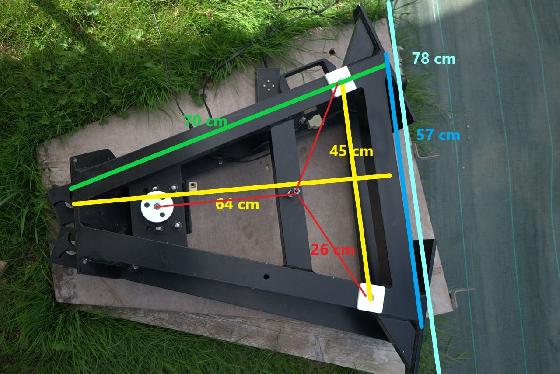 Table equatoriale tom'O doubles axes 20/22pouces