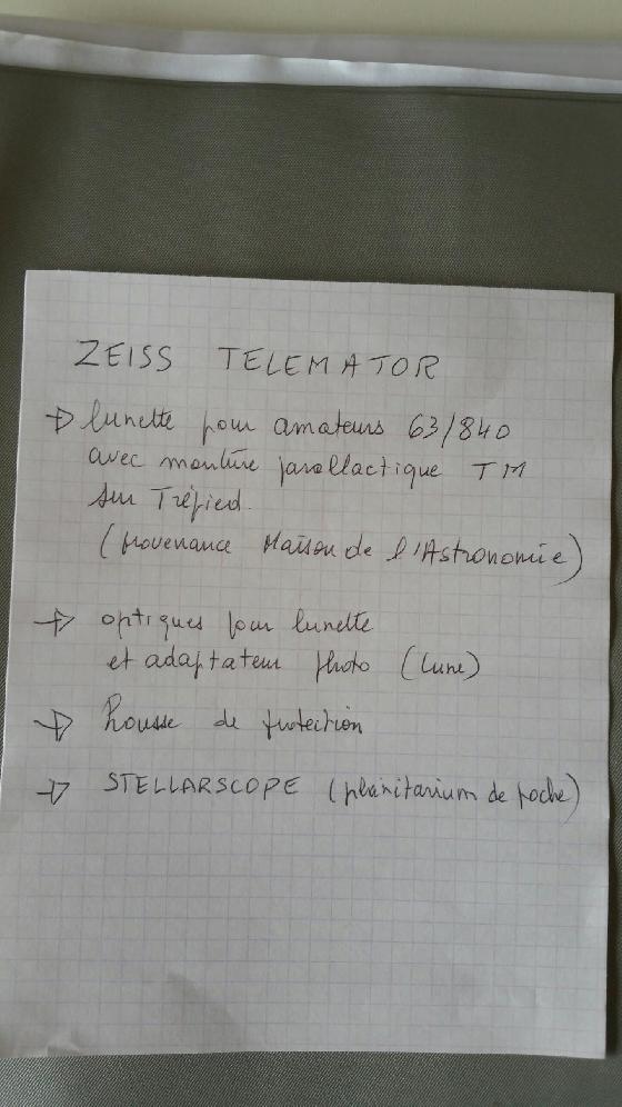 Lunette Astronomique motorisée.