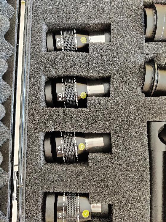 Oculaires Explore Scientific: 4.7+8.8+14 en 82° et 24mm en 68°