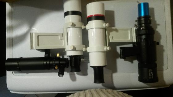 Chercheurs 8/50.  9/50 et mini guide scope 30 mm f/4
