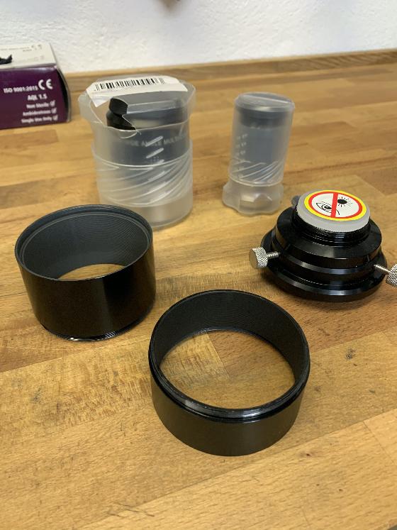 Matériel astrophoto : EQ6-R Pro, Tube Bresser 203/1200, ASI 120MC, Nikon défiltré, filtres