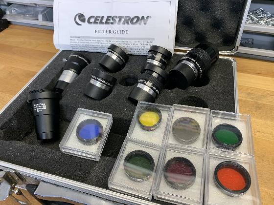 Matériel astrophoto : EQ6-R Pro, Tube Bresser 203/1200, ASI 120MC, Nikon défiltré, filtres