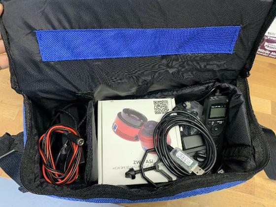 Matériel astrophoto : EQ6-R Pro, Tube Bresser 203/1200, ASI 120MC, Nikon défiltré, filtres