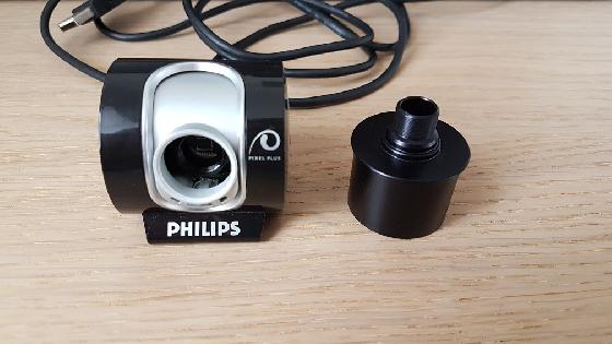 Caméra Philips spc 900nc + adaptateur 1.25"