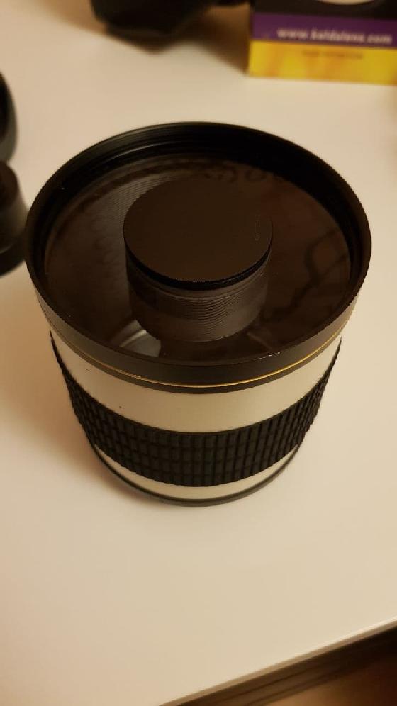 Objectif 500mm miroir + télé x2