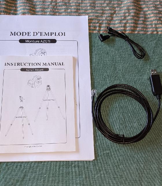Monture AZ-GTi + base équatoriale + viseur polaire + accessoires