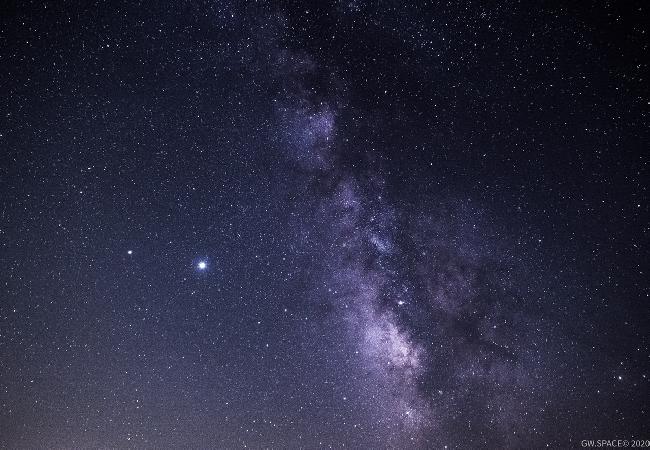 Jupiter Saturne Voie lactée