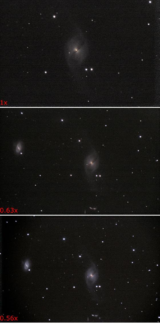 Comparatif avec réducteur + QHY5III178c