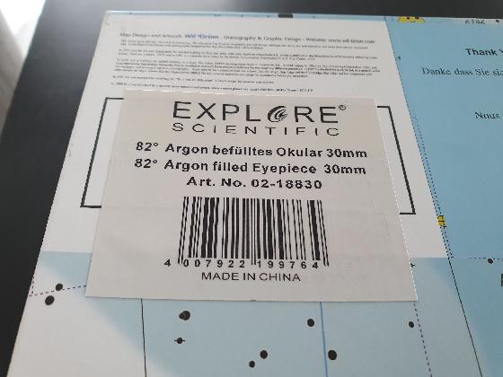 Oculaire Explore Scientific 30mm - 82° - coulant 2"