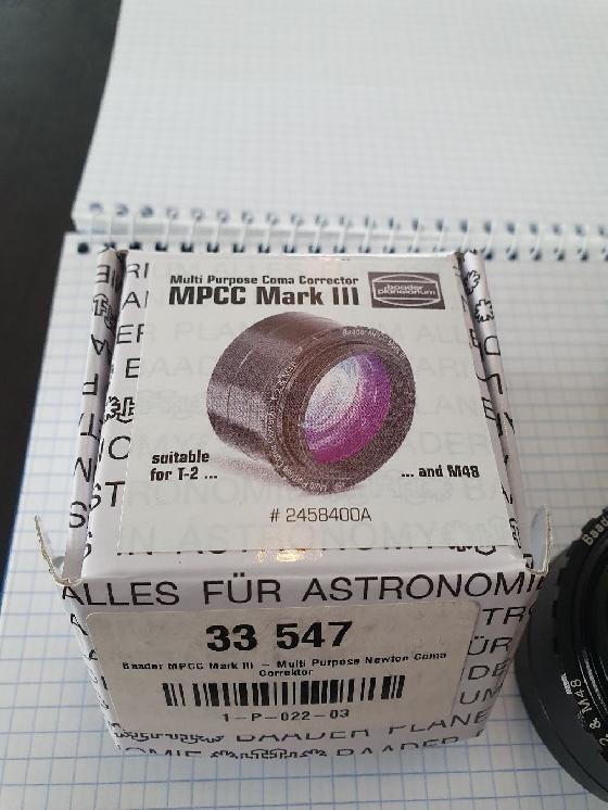 Correcteur de coma coulant 50.8mm Baader MPCC Mark III