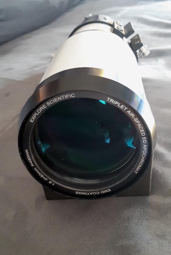 Explore Scientific 80/480 triplet APO + crayford 1/10 + mallette