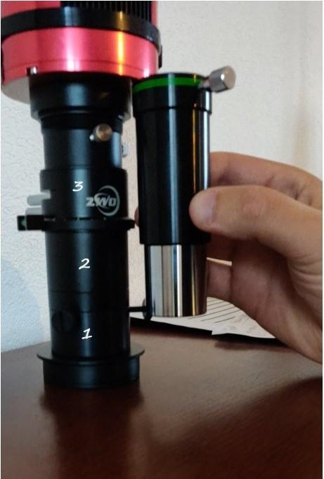 ADC ZWO + Barlow Televue 3x 1,25"