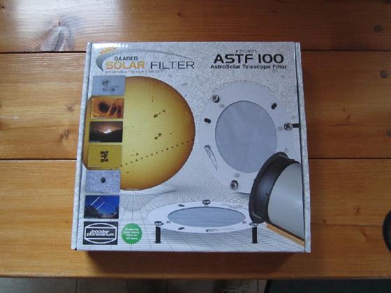 Filtre solaire pleine ouverture Ø 100mm Baader ASTF AstroSolar