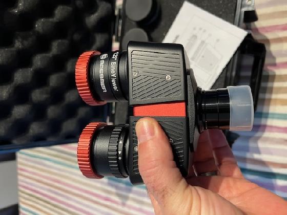 Binoculaire Bresser deluxe compensée + paire Plossl Vixen 30mm