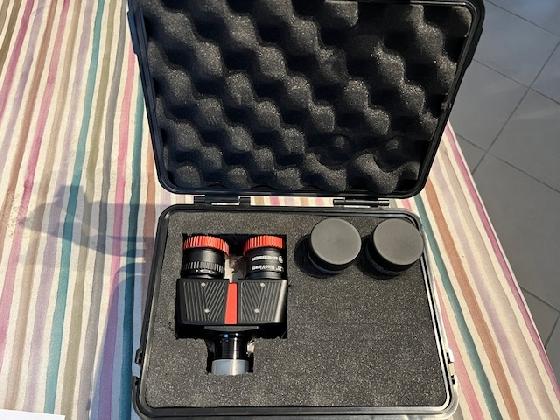 Binoculaire Bresser deluxe compensée + paire Plossl Vixen 30mm