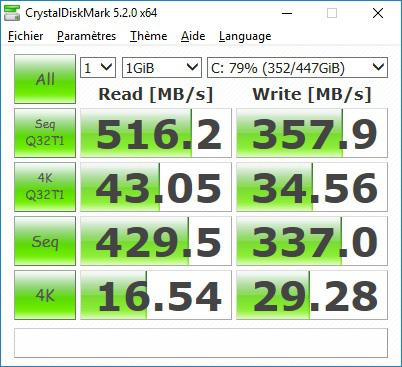test SSD crucial M500 480Go