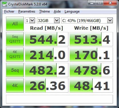 test SSD EVO 750 coore I3 2310