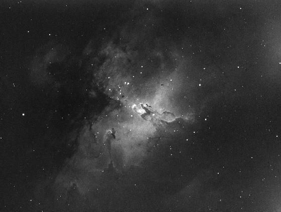M16 à la QHY163mm en Halpha 5min