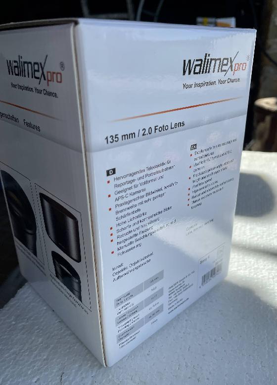 Objectif Walimex 135mm f/2 (équivalent Samyang) monture Sony FE