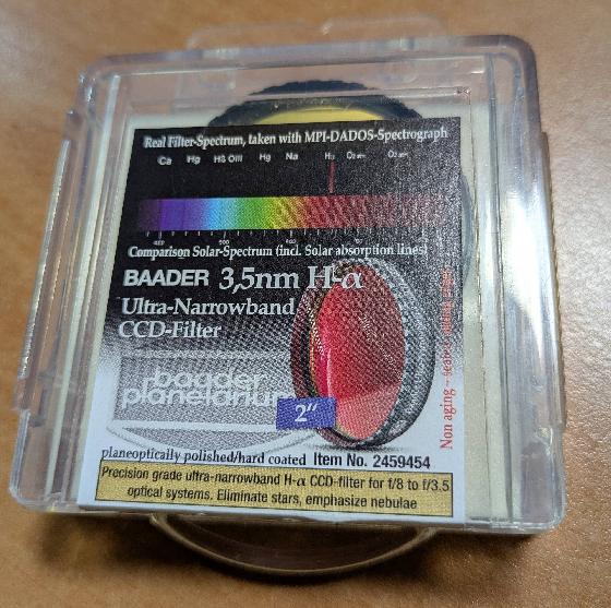 Filtre H-Alpha à bande ultra-étroite BAADER 3.5 nm / 656 nm état de neuf