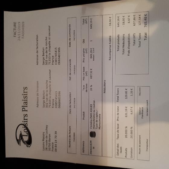 Camera ZWO ASI 183 Monochrome