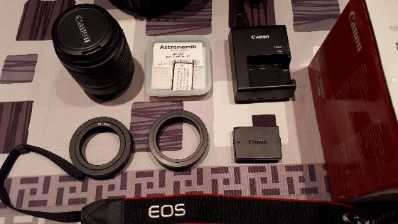 Canon 1100D défiltré total+ filtre cls-ccd+ accessoires